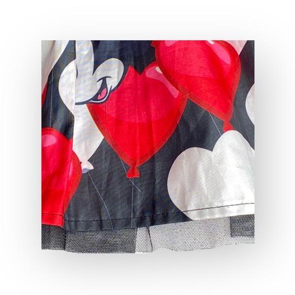 Disney ㋛ Minnie Mouse Print Layered Tulle Skort Skirt ㋛ Black Red ㋛ 14 16 S M ㋛ - Picture 6 of 16